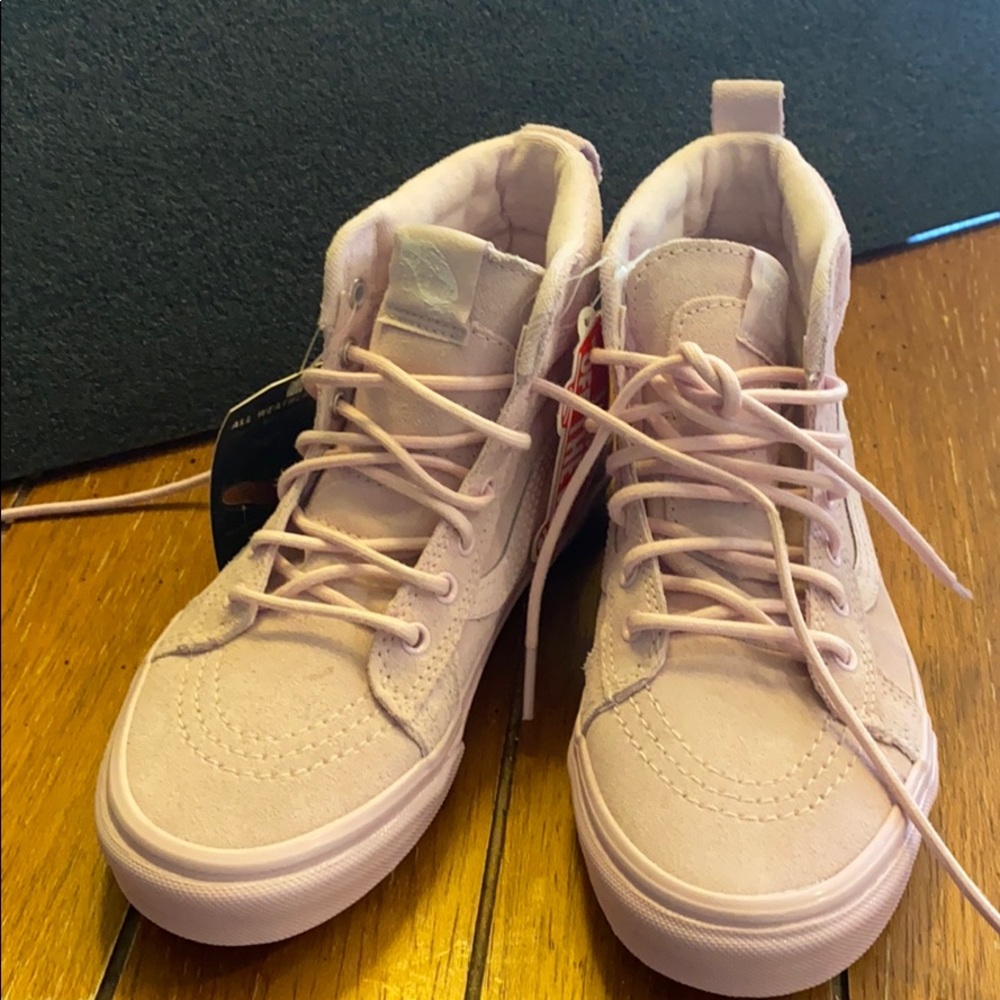 Pink Hi Top Vans kids size 4
